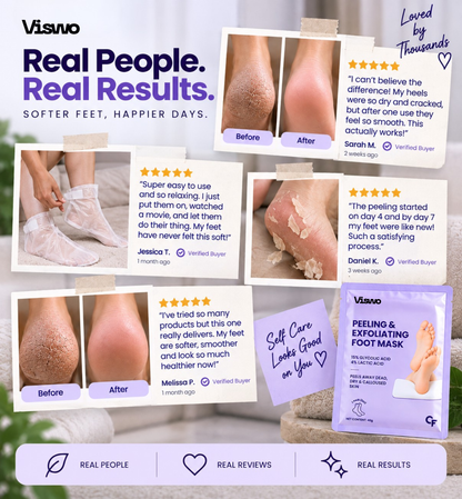 Foot Peeling & Exfoliating Mask for Dry, Calloused Feet
